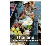 Thailand - Eine kleine Rundreise (Wandkalender 2026 DIN A3 hoch), CALVENDO Monatskalender: Schwimmender Markt, Brücke am Kwai, Elefanten, Kunst und Kultur - von Bangkok aus Zentralthailand erkunden