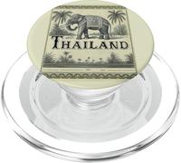 Thailand Vintage Inspired Antique Aesthetic Elephant Lover PopSockets PopGrip pour MagSafe