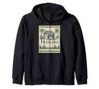 Thailand Vintage Inspired Antique Aesthetic Elephant Lover Sweat à Capuche
