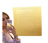 thaïlandaise dorée - Breloque sacrée de Bouddha, religieuse thaïlandaise avec runes sacrées, collier de collection, décoration spirituelle pour la maison, le bureau, protection de la