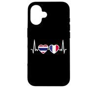 Thaïlande France Vintage Cœur Drapeau Français Thai Coque pour iPhone 16