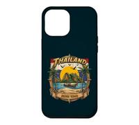 Thaïlande Koh Tao Vintage Bateau Longtail Vacances Souvenir Coque pour iPhone 12 Pro Max