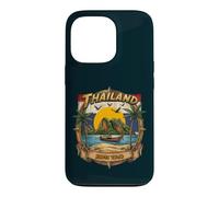 Thaïlande Koh Tao Vintage Bateau Longtail Vacances Souvenir Coque pour iPhone 13 Pro