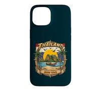 Thaïlande Koh Tao Vintage Bateau Longtail Vacances Souvenir Coque pour iPhone 15
