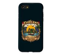 Thaïlande Koh Tao Vintage Bateau Longtail Vacances Souvenir Coque pour iPhone SE (2020) / 7/8