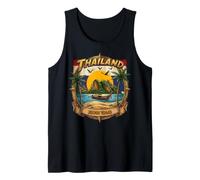 Thaïlande Koh Tao Vintage Bateau Longtail Vacances Souvenir Débardeur