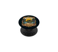 Thaïlande Koh Tao Vintage Bateau Longtail Vacances Souvenir PopSockets PopGrip Adhésif