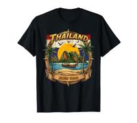 Thaïlande Koh Tao Vintage Bateau Longtail Vacances Souvenir T-Shirt