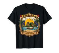 Thaïlande Koh Tao Vintage Bateau Longtail Vacances Souvenir T-Shirt Graphique avec Valeur