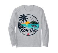 Thaïlande Koh Tao Vintage Tortue Marine Vacances Souvenir Manche Longue
