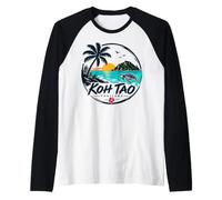 Thaïlande Koh Tao Vintage Tortue Marine Vacances Souvenir Manche Raglan