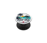 Thaïlande Koh Tao Vintage Tortue Marine Vacances Souvenir PopSockets PopGrip Adhésif