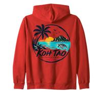 Thaïlande Koh Tao Vintage Tortue Marine Vacances Souvenir Sweat à Capuche