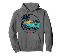 Thaïlande Koh Tao Vintage Tortue Marine Vacances Souvenir Sweat à Capuche