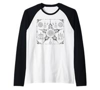 Thaïlande Sak Yant Sélection de Tatouages Bouddha Yantra Manche Raglan