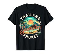 Thaïlande Sawadee Phuket Tropical Travel Island Style Coucher de Soleil T-Shirt