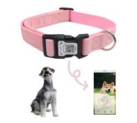 THAIN Smart Collier pour chien à code QR - Collier en nylon et velours pour animal domestique avec enregistrement d'identification unique, boucle en plastique réglable pour chiens de taille moyenne