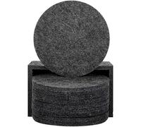 ThaiRoot Lot de 8 sous-verres ronds en feutre - Diamètre 10 cm - Épaisseur 5 mm - Anthracite, dessous de verre en feutre pour casseroles, verres, vases et bols, assiettes, couvre-table
