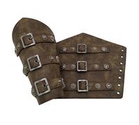 Thajaling brassards de boucle en cuir médiévale, brassards en cuir pleine fleur faits à la main, Retro Renaissance Arm Guards, accessoire de Costume de Cosplay d'Halloween pour une soirée à thème