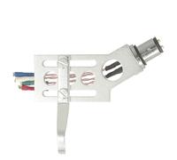 THAKKER CHS-19 - Coque de tête en Aluminium usinée CNC à manivelle - Argent | Connexion SME | Câbles de rotule, vis de 4 Longueurs différentes, écrous et rondelles en Nylon Inclus | Cranked Headshell