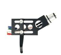 THAKKER CHS-19 - Coque de tête en Aluminium usinée CNC à manivelle - Noir | Connexion SME | Câbles de rotule, vis de 4 Longueurs différentes, écrous et rondelles en Nylon Inclus. | Cranked Headshell