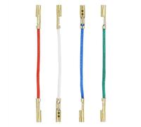 THAKKER HLW-01G Set de câbles pour Headshell | NOUVEAU : Ajustement amélioré pour un contact parfait | 6N-OFC : cuivre pur à 99,9999% | câbles pour cartouches de platines vinyles | plaqués or | 40 mm