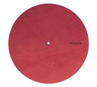 THAKKER Nubuck Leather Mat - Royal Red - Plateau de Disque en Cuir Nubuck véritable - Rouge | 1,8-2mm d'épaisseur | 295mm de diamètre | Plus de Chaleur | Plus de Dynamique