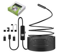 Thalire Caméra Endoscopique 10M avec Lumière & 1080P HD | Caméra d'Inspection Flexible pour Smartphone/PC - IP67 Étanche avec Aimant, Crochet & 8 LED pour Tuyaux, Moteurs, Canalisations