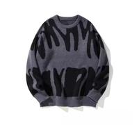 Thalorix Pull Femme Clash Color Round Neck, Pull en Tricot Chaud pour Les Couples rétro, Paresseux, Amples et élégants