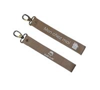 THAM THAM Porte-clé, Porte-clé imprimé, Pour les voiture, moto, scooter, maison, bagage, sac à dos…. Cadeau original, Homme/Femme, 26 cm, Coton, Mon chez moi