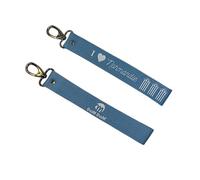 THAM THAM Porte-clé, Porte-clé imprimé, Pour les voiture, moto, scooter, maison, bagage, sac à dos…. Cadeau original, Homme/Femme, 26 cm, Coton, I love Normandie