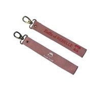 THAM THAM Porte-clé, Porte-clé imprimé, Pour les voiture, moto, scooter, maison, bagage, sac à dos…. Cadeau original, Homme/Femme, 26 cm, Coton, Belle et REBELLE