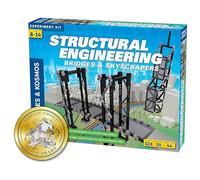Thames & Kosmos , 625414 , Structural Engineering , Bridges & Skyscrapers ,Science & Engineering Kit , Build 20 Models , Learn about Force, Load, Compression, Tension , Ages 8+