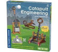 Thames & Kosmos Catapult Engineering STEM Maker Kit de fabrication de 6 modèles de machines médiévales uniques, explorez la physique mécanique, comprend des boules en mousse sûres et des projectiles à