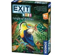 Thames & Kosmos EXIT : Kids - Jungle of Riddles, Escape Room Jeu de Cartes, Jeux familiaux pour soirée de Jeu, Jeux de société pour Adultes et Enfants, pour 1 à 4 Joueurs, à partir de 5 Ans, Noir