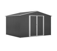 THANADDO-Abri de jardin en métal 14.4 m³ avec cadre de sol Cabane de jardin anthracite - remise pour outils et vélos