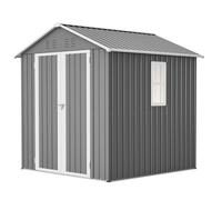 Thanaddo-Gris Abri de Jardin Métal Extérieur 3.35 m²-184.8 x 182 x 191.1 cm avec un pair de gants offert