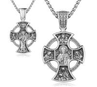 Thanches Colliers religieux Saint Michel/Saint Christophe/Saint Benoît/Saint Jude/Jésus Crucifix/St Uriel/Gabriel/Archange Raphael/St Patrick/Saint André/Saint Florian