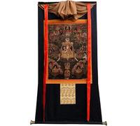 Thangka Art - The 7th Dalai Lama - Kelzang Gyatso Thangka - Impression numérique haute résolution et double couche encadrée à la main - Tapisserie bouddhiste - 119,4 x 81,3 cm (couleur du cadre 7)