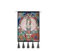 Thangka tibétain Bouddha suspendu tissu revêtement mural fond tissu salon porche tissu tapisserie décoration murale peinture personnalisation(Colour,45x120cm)