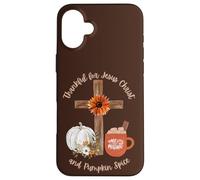 Thank for Jesus Christ and Pumpkin Spice Christian Faith Coque pour iPhone 16 Plus