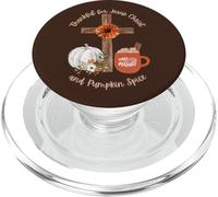 Thank for Jesus Christ and Pumpkin Spice Christian Faith PopSockets PopGrip pour MagSafe