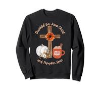 Thank for Jesus Christ and Pumpkin Spice Christian Faith Sweatshirt