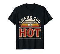 Thank God for Making Me Hot Ambiances confiantes - T-Shirt Graphique avec Valeur, Homme, Noir, S
