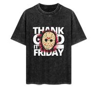 Thank God It's Friday Men T-Shirt Black Unisex Tops Casual Tee S