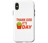 Thank God Its Fries Day Funny TGIF Lover Food Humour Design Coque pour iPhone X/XS