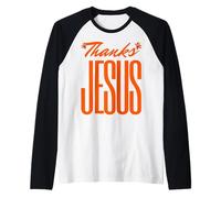 Thank Jesus Christian God Love Faith Men Women Girls Boys Manche Raglan