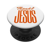 Thank Jesus Christian God Love Faith Men Women Girls Boys PopSockets PopGrip Adhésif