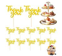 Thank You Cake Topper, Teacher Appreciation Cupcake Toppers, 12 pieces Party Appreciation Supplies, Part Home Holiday Decor For Teacher Celebrations Gatherings Thanksgiving Giving Events