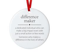 Thank You Christmas Ornament Thank You Thank You for Women Makes A Difference Ornament Christmas Ornaments for Coworkers Appreciation for Women Coworkers Suspension Naturelle Bois (A, One Size)